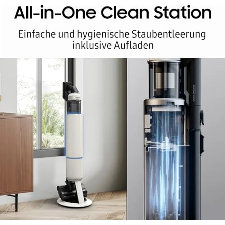 Samsung Akku-Handstaubsauger BESPOKE AI Jet, 280W, Akku+ Wet & Clean, beutellos, VS80F28EGS/WD, 770 W, lange Akkulaufzeit bis 60 min – Bild 8