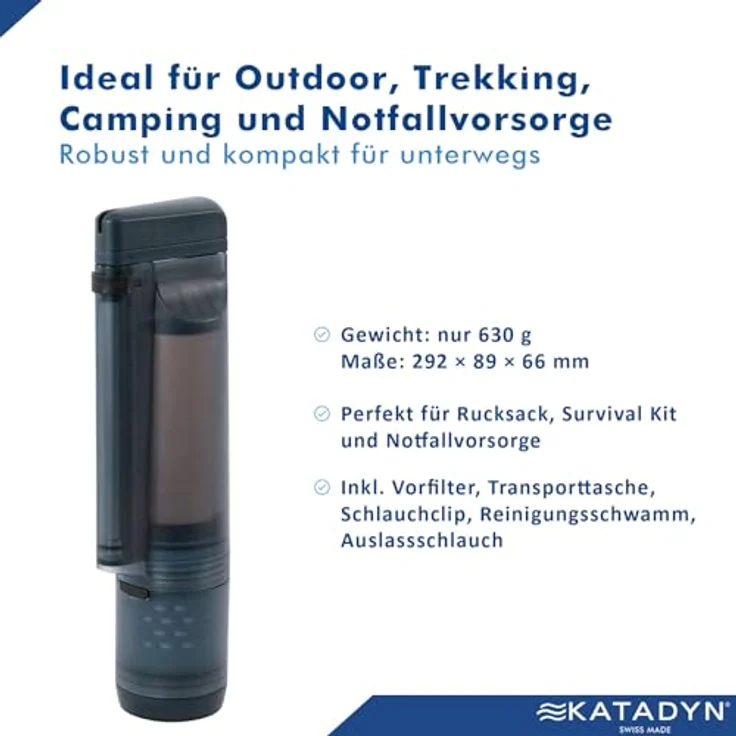 Katadyn Explorer Pro Wasserfilter 8021292, 3-Stufen-Filtration mit Keramik-, Aktivkohle- und Virusmembran, mobiler Purifier für extreme Umgebungen – Bild 4