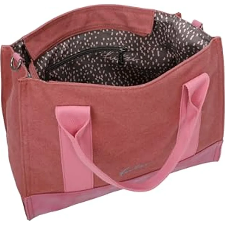 Fritzi aus Preußen Handtasche, Canvas Handtasche 40 cm, Braun, abnehmbarer Schulterriemen für Crossbody-Trageweise – Bild 6