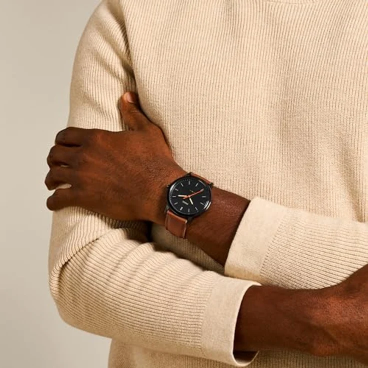 Fossil Herren Armbanduhr FS5305 The Minimalist Slim Leder braun – Bild 5