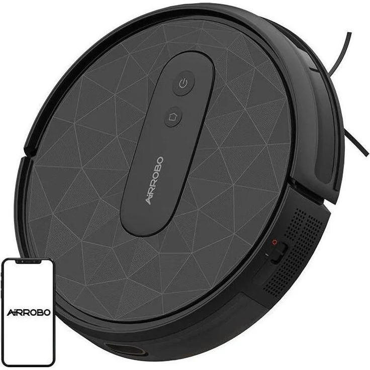 Airrobo P20, Staubsauger Roboter mit 2.800 Pa Saugleistung, 600 ml Staubbehälter, leise mit 53 dB, schwarz – Bild 1