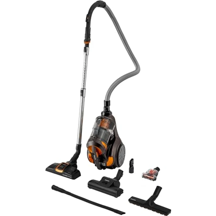 SENCOR SVC 1080TI 6073187, Bodenstaubsauger in Schwarz Gelb, 850 W, 3.5 liters, 78 Dezibel, Hochwertiges material, Flexible Gestaltung, Langlebig – Bild 3