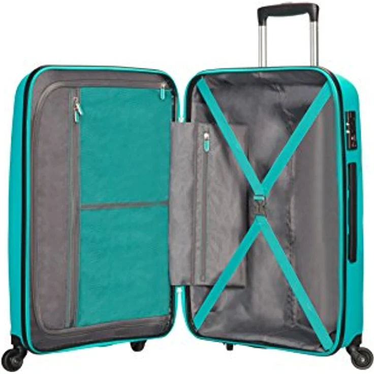 American Tourister Bon Air - Spinner M, Koffer, 66 cm, 57.5 L, Türkis (Deep Turquoise) – Bild 4