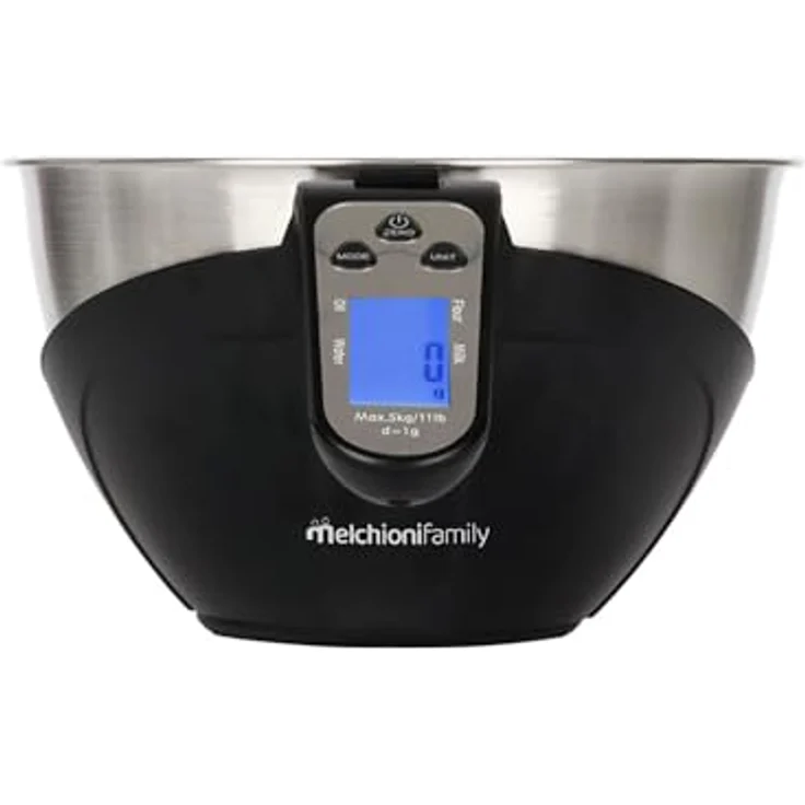 Melchioni Family EQUILIBRA, Digitale Küchenwaage mit Schüssel, hohe Präzision, Flüssigkeitsmessung, 5 kg/2 l Kapazität, LCD-Display – Bild 3