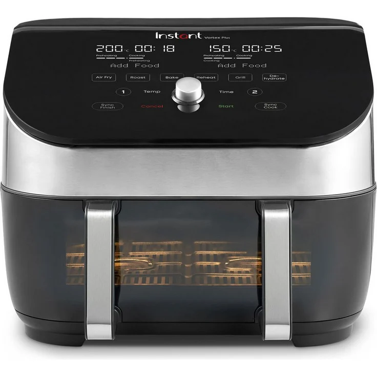 Instant Pot Heißluftfritteuse Vortex Plus VersaZone, 1700 W, Edelstahl