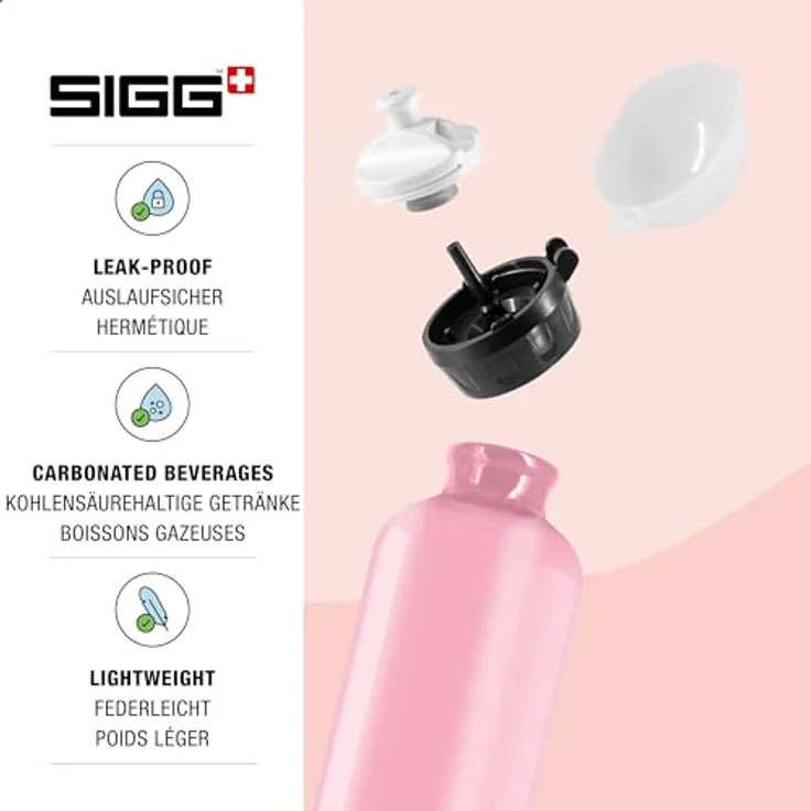 SIGG KBT Icecream Kinder Trinkflasche (0.4 L), Kinderflasche mit auslaufsicherem Deckel, federleichte Trinkflasche aus Aluminium – Bild 3