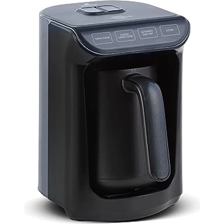 Karaca Hatır Roast Türkische Kaffeemaschine Glänzend Schwarz 5 Tassen Kapazität Viel Schaum, 535W, Sprachwarnsystem, Lichtwarnsystem, Messlöffel, Einfache Reinigung – Bild 1
