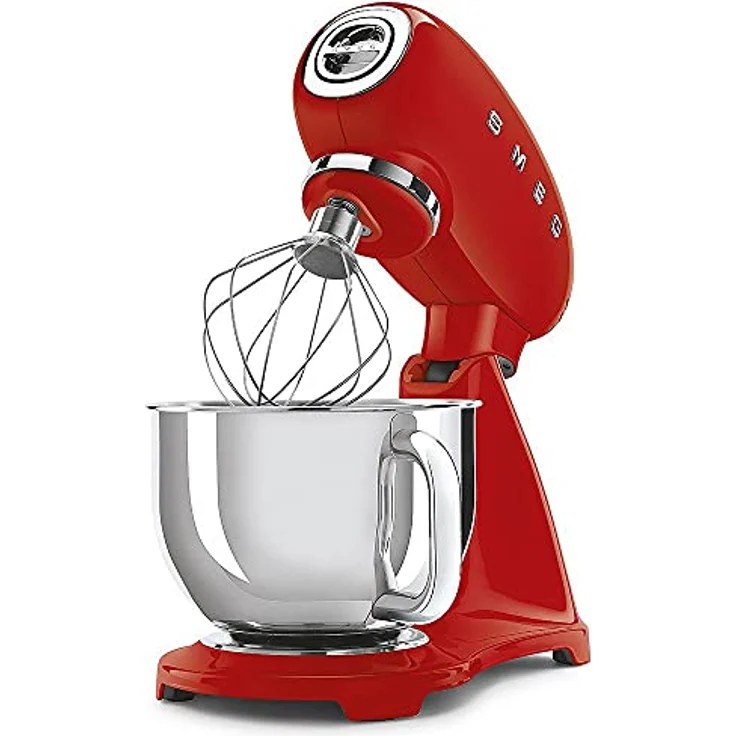 Smeg SMF03RDEU Küchenmaschine mit Direktantrieb, 800W, 4,8 L Edelstahlschüssel, rot, Serie: SMF03 – Bild 2