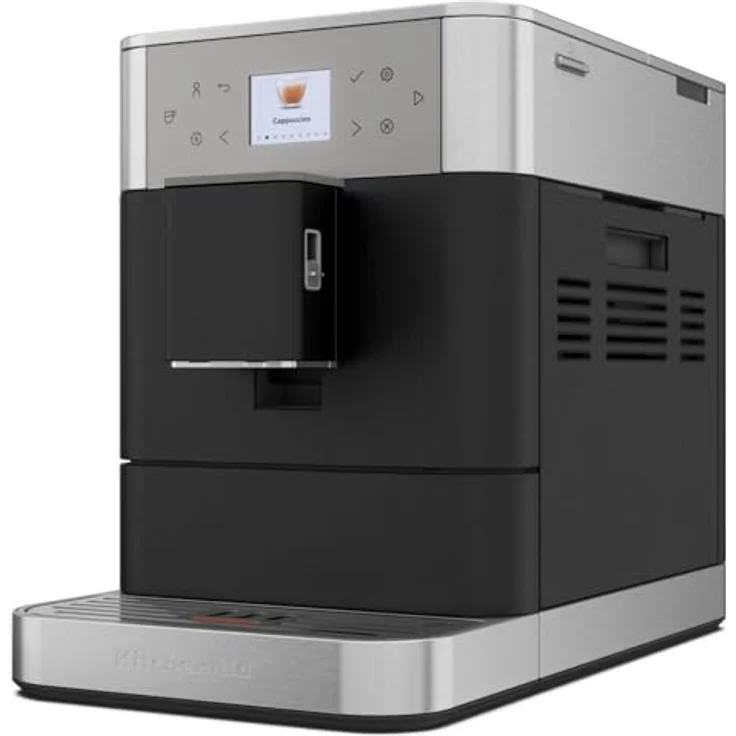 KitchenAid Kaffeevollautomat Maschine I KF6 I Heißgetränke von Espresso bis Cappuccino I mit 15 voreingestellten Getränken, automatischem Aufschäumen und Erwärmen von Milch (Schwarz) – Bild 1