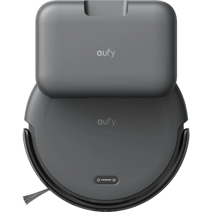eufy Anker Robot Vacuum Cleaner C10, selbstentleerend, 4.000 Pa Saugkraft, Kanten-Erweiterungsbürste, schwarz