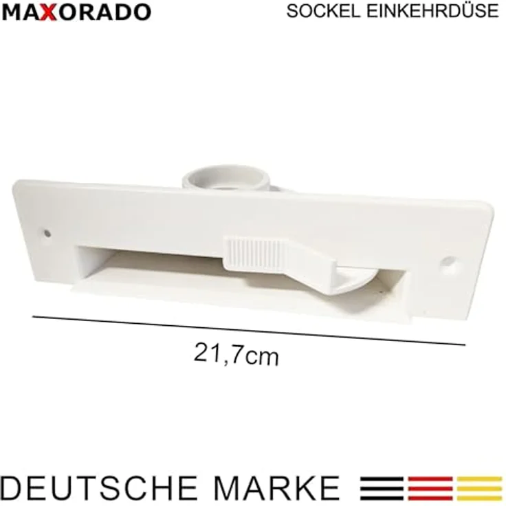 Maxorado ZS1 Kehrschaufel mit Kippmechanik, kompatibel mit VacPan BVC und 2 Zoll Sockel, weiße Kunststoff-Ausführung für Küchen- und Badezimmerbereich – Bild 5