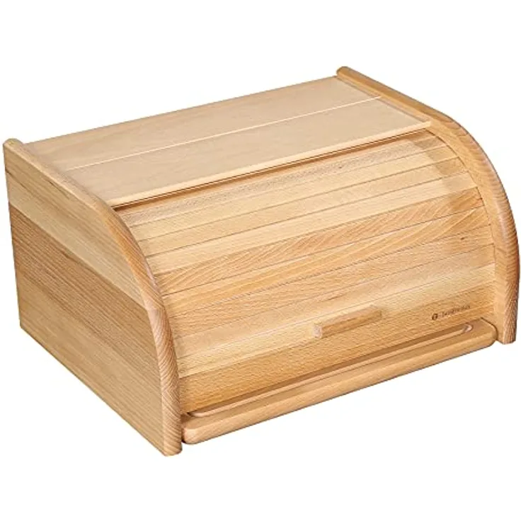 Zassenhaus Brotkasten Country, Brotkorb mit Rolldeckel und Schneidbrett, Buche 40 x 30 x 20 cm