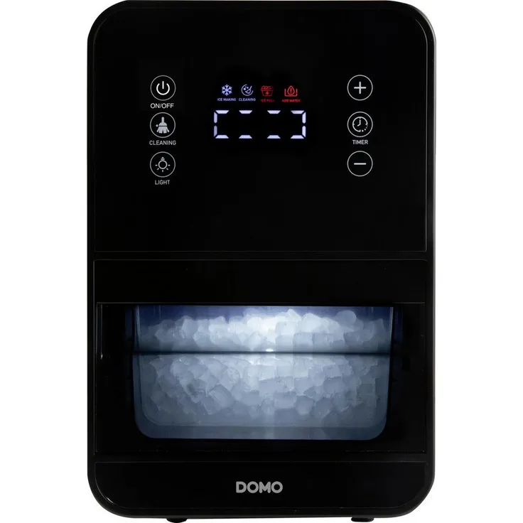 Domo Eiswürfelmaschine DO9286IB, Nugget-Eiswürfelbereiter mit 15 kg Tageskapazität und Touch-Display, 1,5 l Wassertank