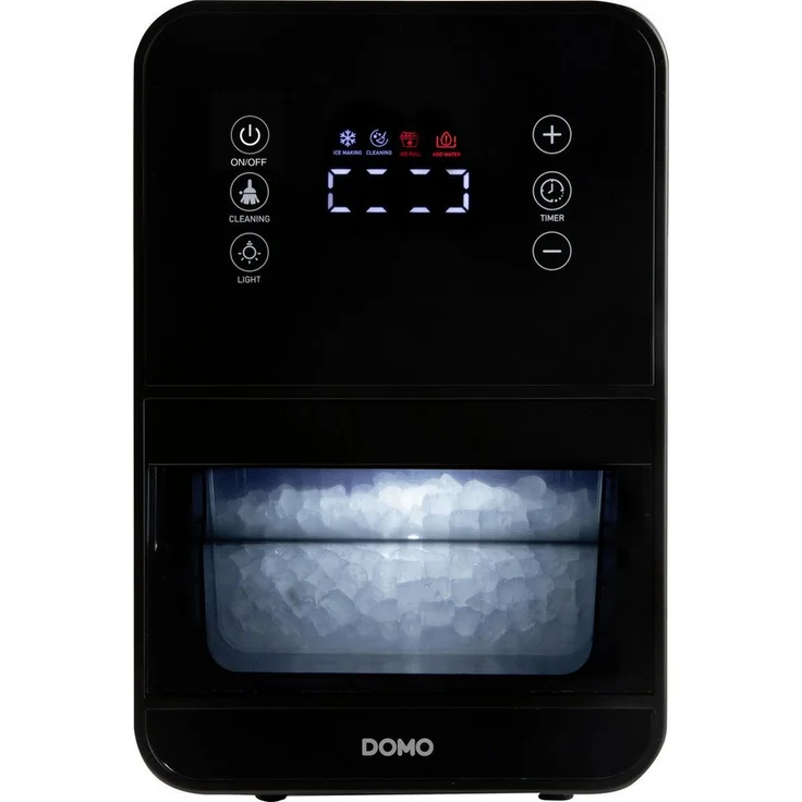 Domo Eiswürfelmaschine DO9286IB, Nugget-Eiswürfelbereiter mit 15 kg Tageskapazität und Touch-Display, 1,5 l Wassertank