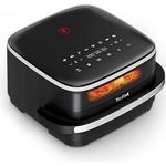 Tefal Easy Fry Heißluftfritteuse XL, Schwarz - XL-Grillfläche, geräumiger Garkorb, kompaktes Design, Sichtfenster, Pizza backen, Touchdisplay, energiesparend