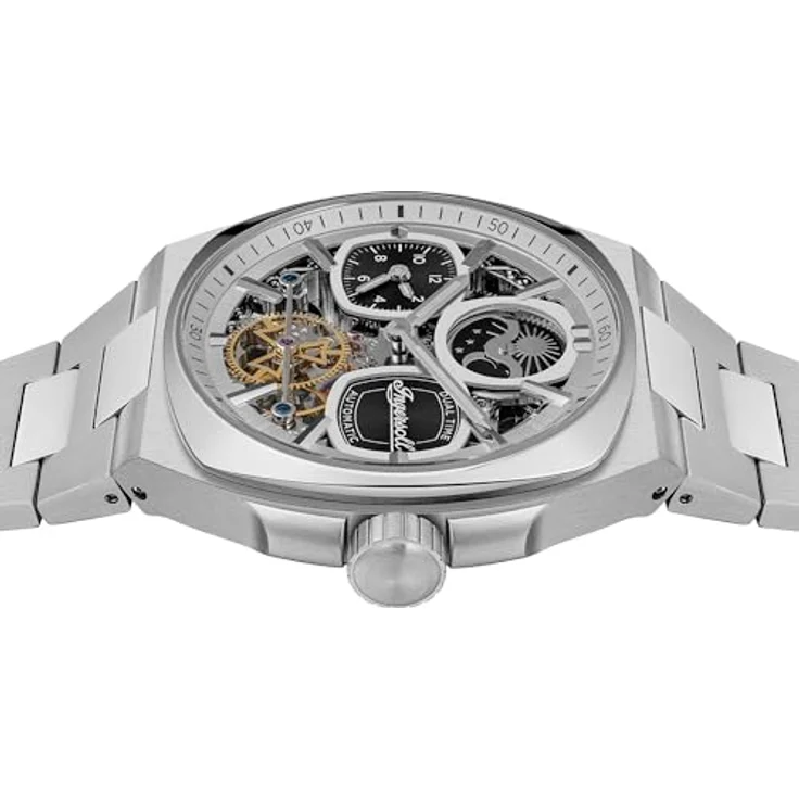 Ingersoll The Spirit Herrenuhr 46.7 mm Automatikuhr mit silberfarbenem Ziffernblatt und Edelstahlarmband – Bild 2