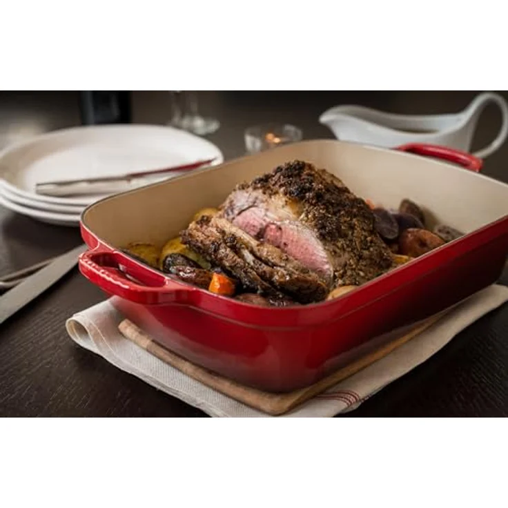 Le Creuset Signature Gusseisen-Bratreine, 33 cm, Rechteckig, Für alle Herdarten und Induktion geeignet, Volumen: 4,9 l, Marseille – Bild 7