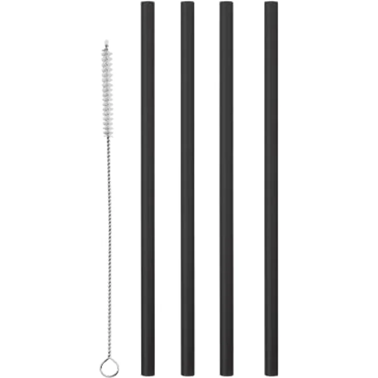 Metaltex 253135002 Trinkhalme Kunststoff 12 Stück schwarz – Bild 1