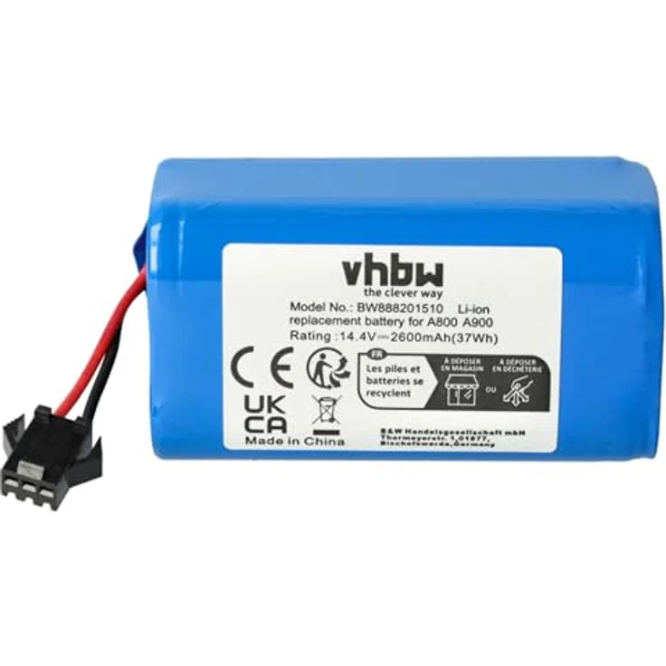 vhbw Akku kompatibel mit Tesvor X500 Pro, X580, X580R, X583, X586 Staubsauger Home Cleaner Heimroboter (2600mAh, 14,4V, Li-Ion) – Bild 1