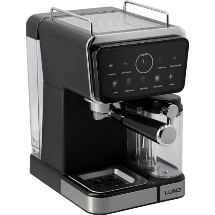 LUND Kaffeevollautomat 68502, 1350W, 9-in-1 mit automatischem Milchaufschäumer und 1,5 l Wassertank – Bild 3