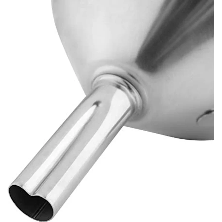 axentia Trichter aus Edelstahl - Einfülltrichter mit Henkel - Einfüllhilfe für Gläser - Metall Einfülltrichter 10 cm Durchmesser - Einfüllrohr 1,5 cm - Einfüllhilfe - Küchenzubehör – Bild 6