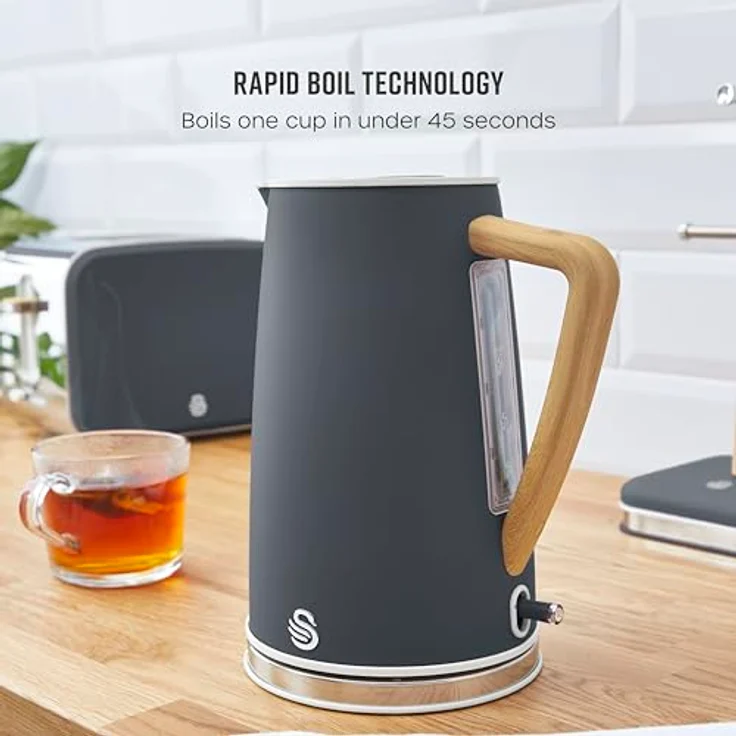 Swan Wasserkocher NORDIC CORDLESS KETTLE 1. 1.7L Grau – Bild 4
