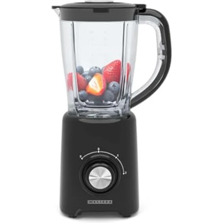 MELISSA Standmixer 800 W, 1,5 Liter, 2 Geschwindigkeiten + Pulse, 4 Edelstahlklingen, Kunststoffbehälter – Bild 2