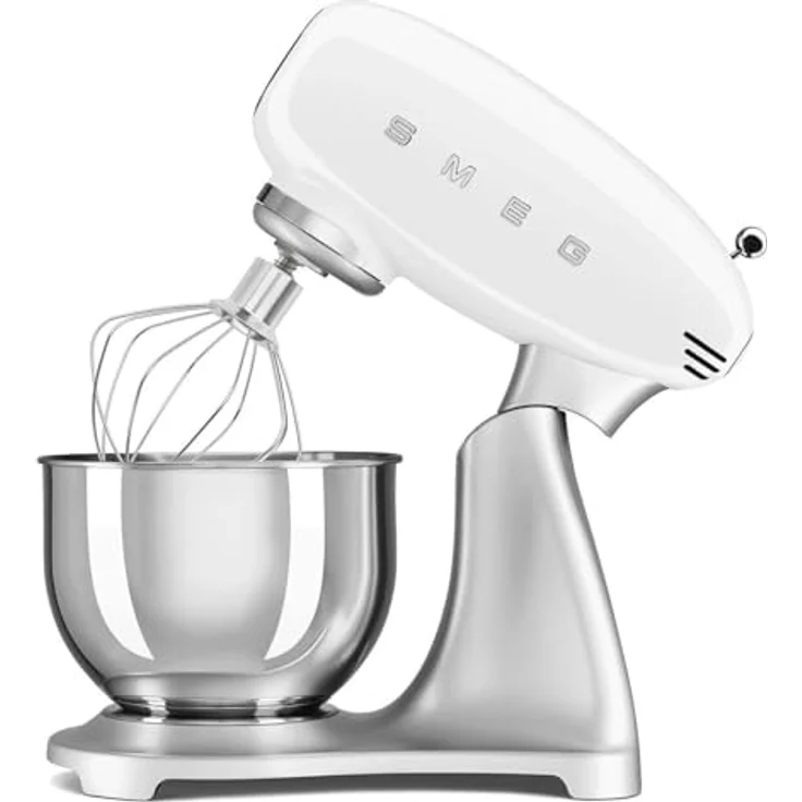 Smeg SMF04WHEU, Küchenmaschine in Weiß mit 800 Watt, 10 Geschwindigkeitsstufen und 4,8 L Edelstahlschüssel – Bild 3