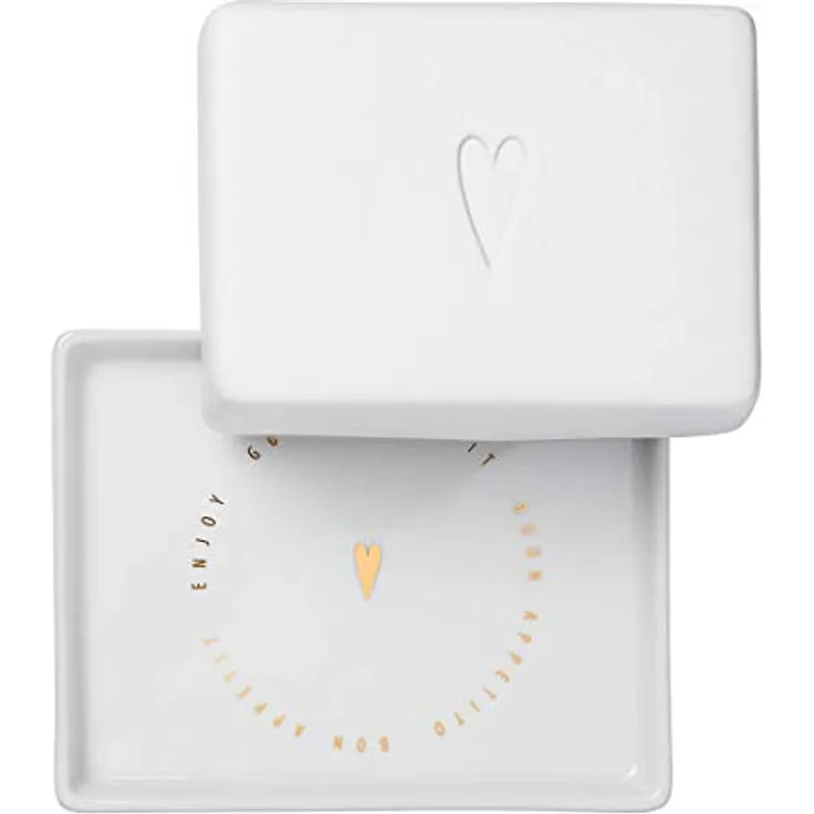 PET Butterdose Herz 13x6x10cm