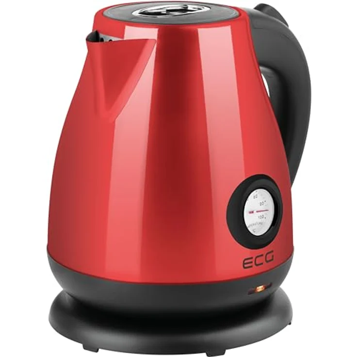 ECG RK 1705 Metallico Rosso, 2200W, 1,7l Wasserkocher aus Edelstahl mit Wassertemperaturanzeige – Bild 2