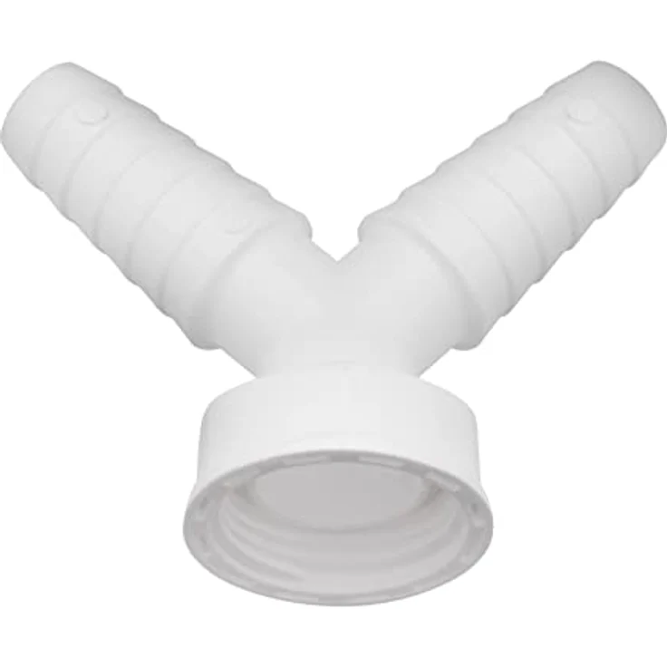 Sanitop-Wingenroth Y-Schlauchverschraubung 22405, 45° für Waschmaschinen und Spülmaschinen, robuster Kunststoff, Weiß – Bild 5