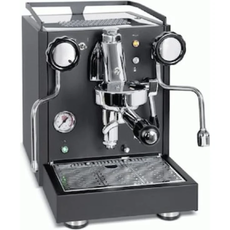 Quick Mill Rubino, schwarz Siebträger Espressomaschine mit hochwertiger Verarbeitung und präziser Brühtemperaturkontrolle