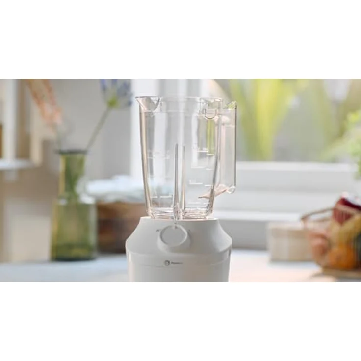 Philips Series 3000 HR2041/00 Standmixer, 450W, 1 Geschwindigkeit, Puls-Funktion, Motor-Thermo-Protection-Sensor, Saugfüße, 1,9L Behälter, inkl. Trinkflasche, weiß – Bild 4