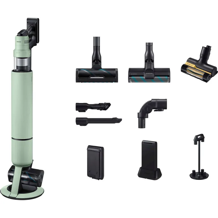 Samsung Akku-Handstaubsauger BESPOKE AI Jet Ultra 400W Akku+ CompleteClean, VS90F40EEM/WD, 1100 W, beutellos, kabellos, 100 min Laufzeit