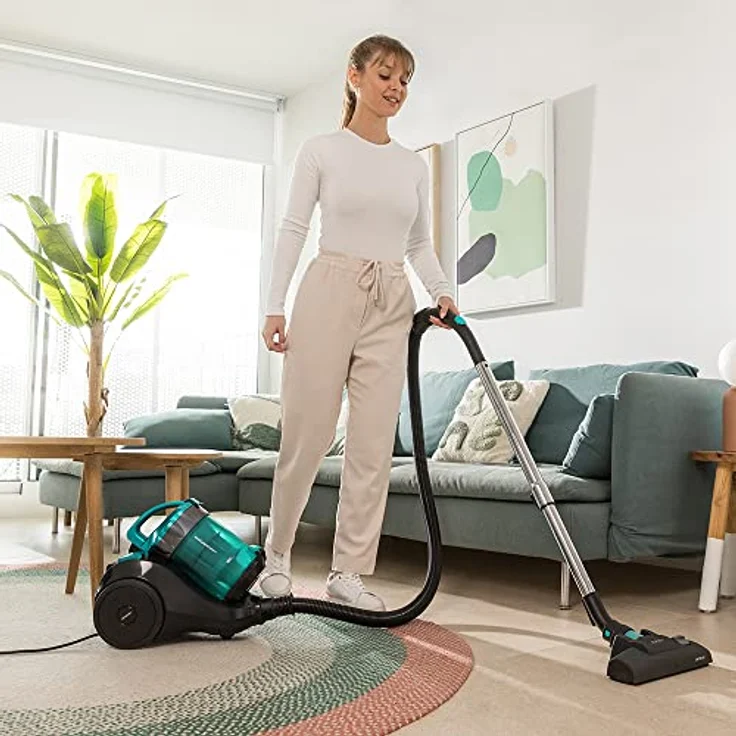 Cecotec Bodenstaubsauger ohne Beutel Conga Rockstar Multiceclonic Compact Plus, 800 W, Multicicylonic, 2.5 l Kapazität, hoher Effizienzfilter, metallisches Teleskoprohr, Polsterzubehör – Bild 3