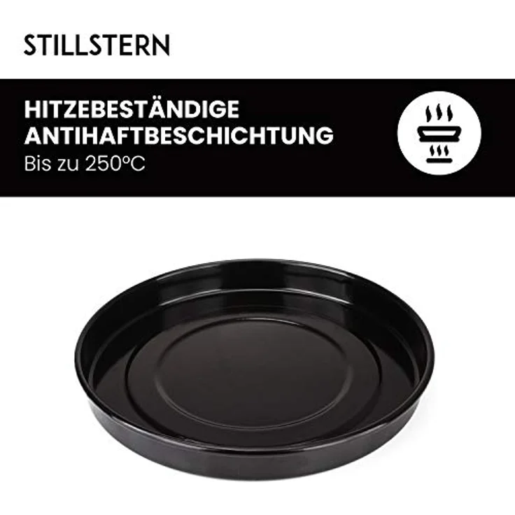 Stillstern Pizzablech rund Antihaftbeschichtet (24cm) für Minibacköfen und Öfen – Bild 3