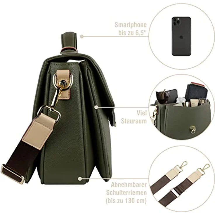 bugatti Umhängetasche Ella Classic Bag, Crossbody Bag in trendigem Design – Bild 4