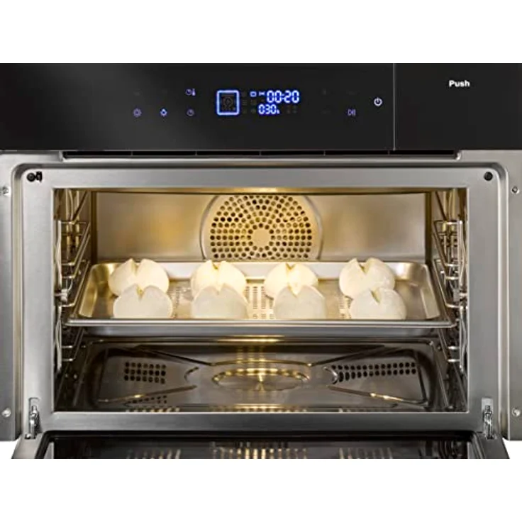 Caso SteamMaster E 56, Einbaubackofen mit Dampfgarfunktion, 45L Edelstahl Garraum, 3000 Watt, 1,2L Wassertank, 45er Nischenhöhe, Warmhalte- und Auftaufunktion – Bild 5
