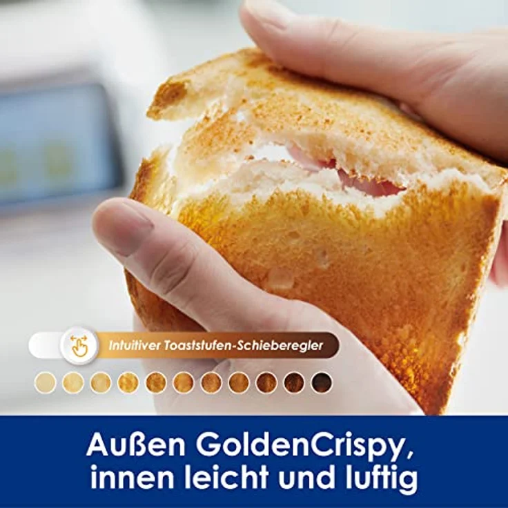 Tineco TOASTY ONE Smart Toaster, Touchscreen, 2-Scheiben-individuell-toasten, automatisches Anheben und Absenken, End-Edelstahl-Design. 4 verschiedene Modi – Bild 3