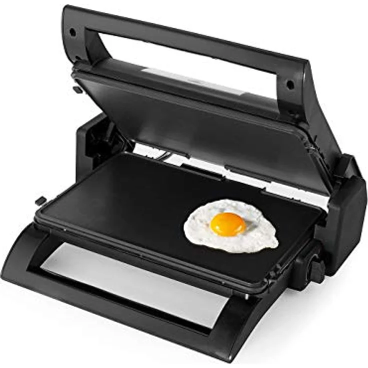 Princess Kontaktgrill, Waffeleisen Sandwichmaker 4in1 Wechselplatten Grillzange, 1500W, 31x21cm, schwarz – Bild 6