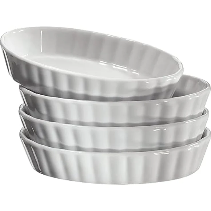 Küchenprofi Crème Brûlée-Set ECO 5-tlg. , Flambierbrenner mit 4 weißen Schälchen ,Spülmaschinengeeignete Porzellanschälchen, backofenfest , Für Nachtisch wie Creme Brulee oder Panna Cotta – Bild 3