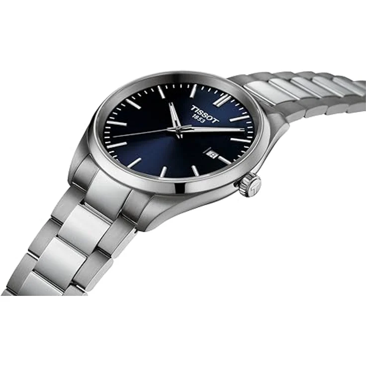 Tissot PR100 Acier, Armbanduhr mit blauem Zifferblatt, Durchmesser 40 mm – Bild 4