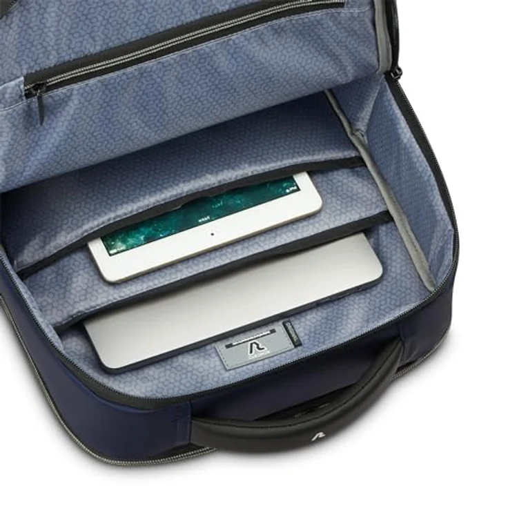 Roncato Metropolitan Business-Rucksack, 38 cm mit Laptopfach, blau, 100% Polyester, 28 cm x 13 cm x 38 cm – Bild 7