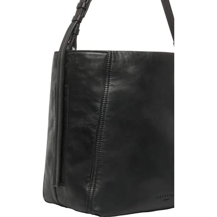 Liebeskind Berlin Schultertasche Hobo Bag, echtes Leder, Schwarz, abnehmbarer und verstellbarer Schulterriemen, M-Format – Bild 4