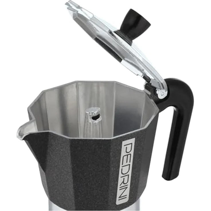 Pedrini Infinity Espressokocher, Aluminium 6 tazze Rock – Bild 2