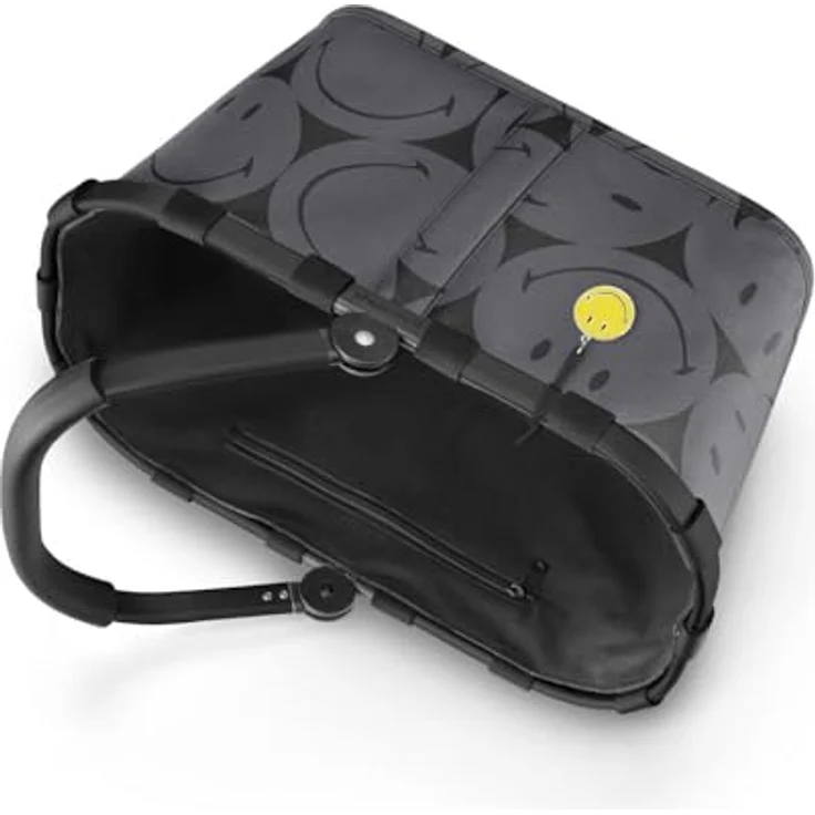 reisenthel Carrybag Shopper Tasche 48 cm, grau, stabile Verarbeitung, wasserabweisendes Polyester, Innentasche mit Reißverschluss, leichtes Aluminium, zusammenklappbar – Bild 5