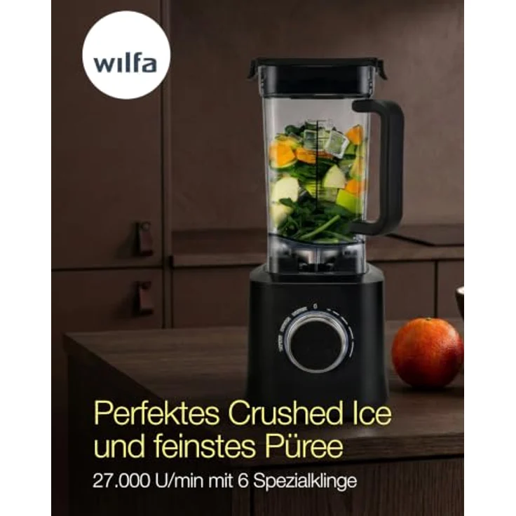 Wilfa Powerfuel 1800 Blender, Standmixer mit 1800W Motor, 27.000 U/min, 1,8L Tritan-Gefäß, Schwarz – Bild 9