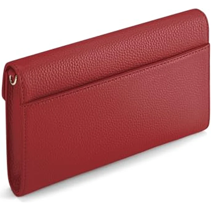 Lazarotti Bologna Leather Clutch, Umhängetasche aus 100% Leder, 23 cm, rot – Bild 7