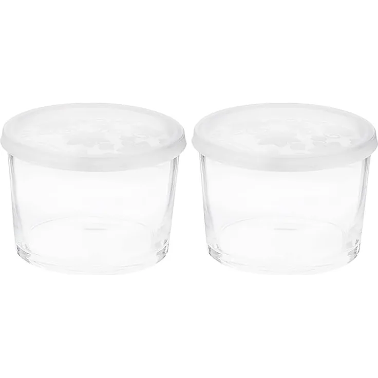 Pasabahce 42230 Bistro 2er Set Vorratsdosen mit Deckel - luftdicht, 220 ml, transparent