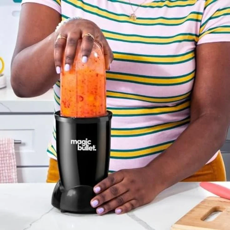 NutriBullet MBR04B, Kompakter Standmixer mit 0,56 L Schüsselkapazität, Edelstahlklingen und Pulsfunktion, Schwarz – Bild 3